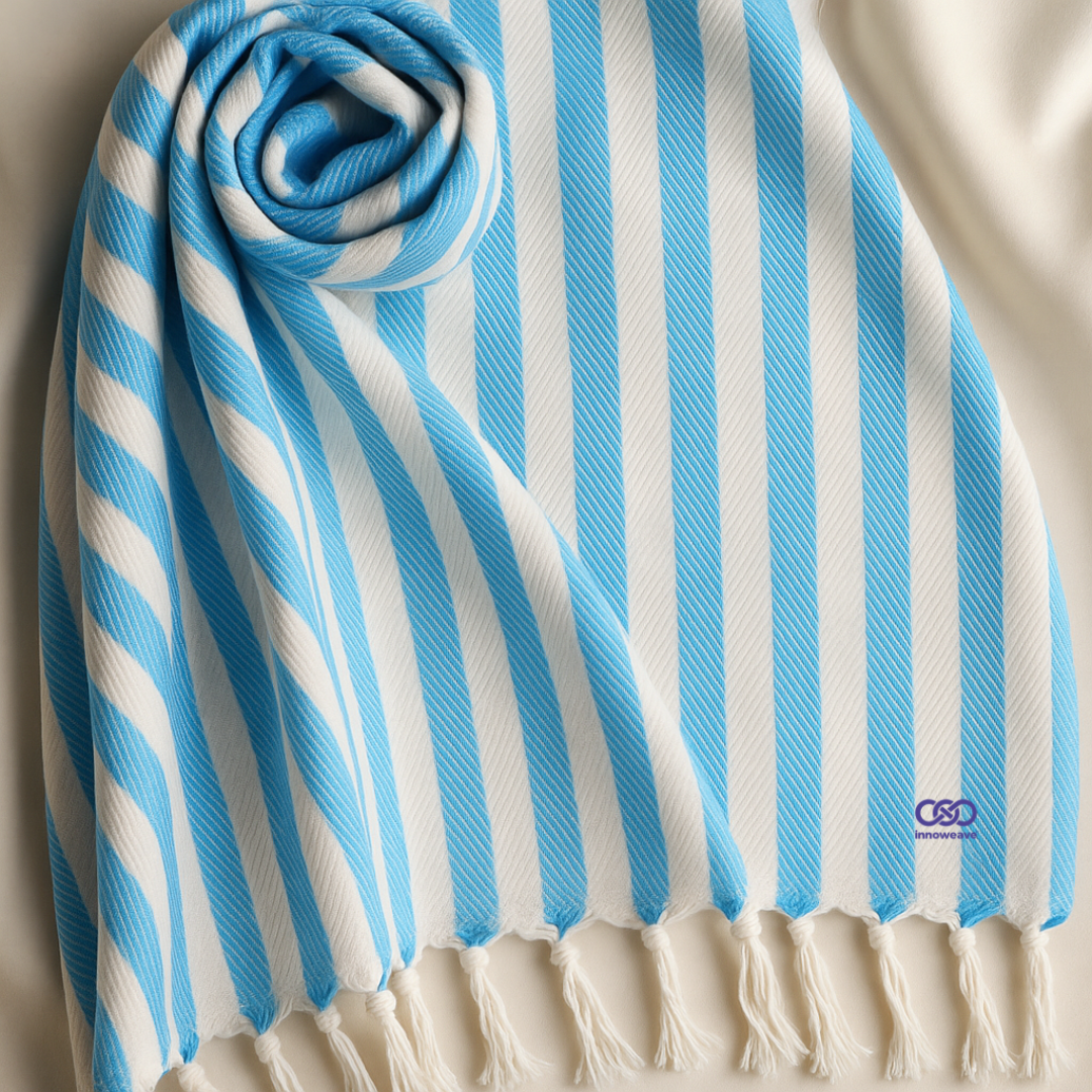 Breeze – Herringbone Stripe Cotton Towel (Pack of 2)-Assorted